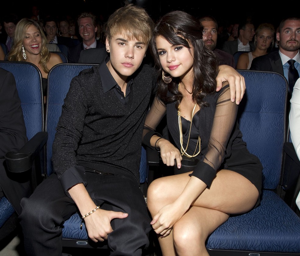 Justin Bieber e Selena Gomez namoraram, entre idas e vindas, de 2011 a 2018 — Foto: Getty Images