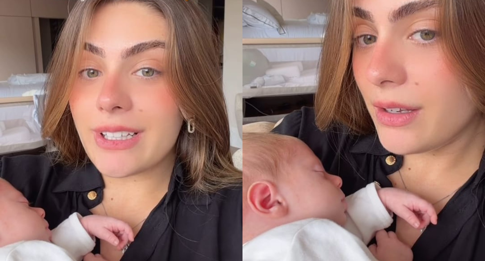 Luma Cesar, filha de Elaine Mickely, diz que queria reviver o parto e que já sonha com mais filhos: 
