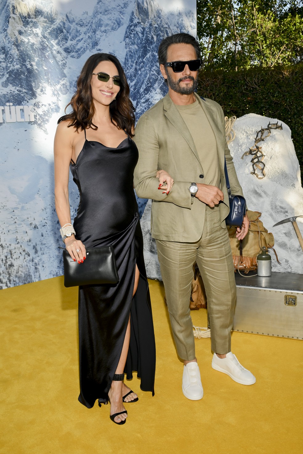 Mel Fronckowiak e Rodrigo Santoro — Foto: Getty Images