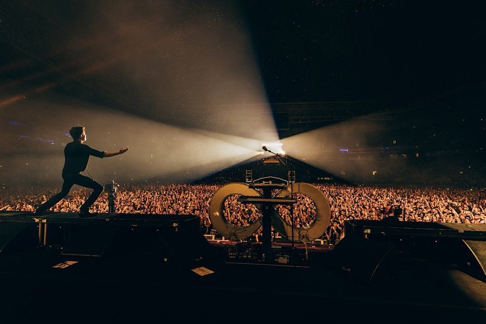 The Killers em São Paulo — Foto: Chris Phelps/Instagram