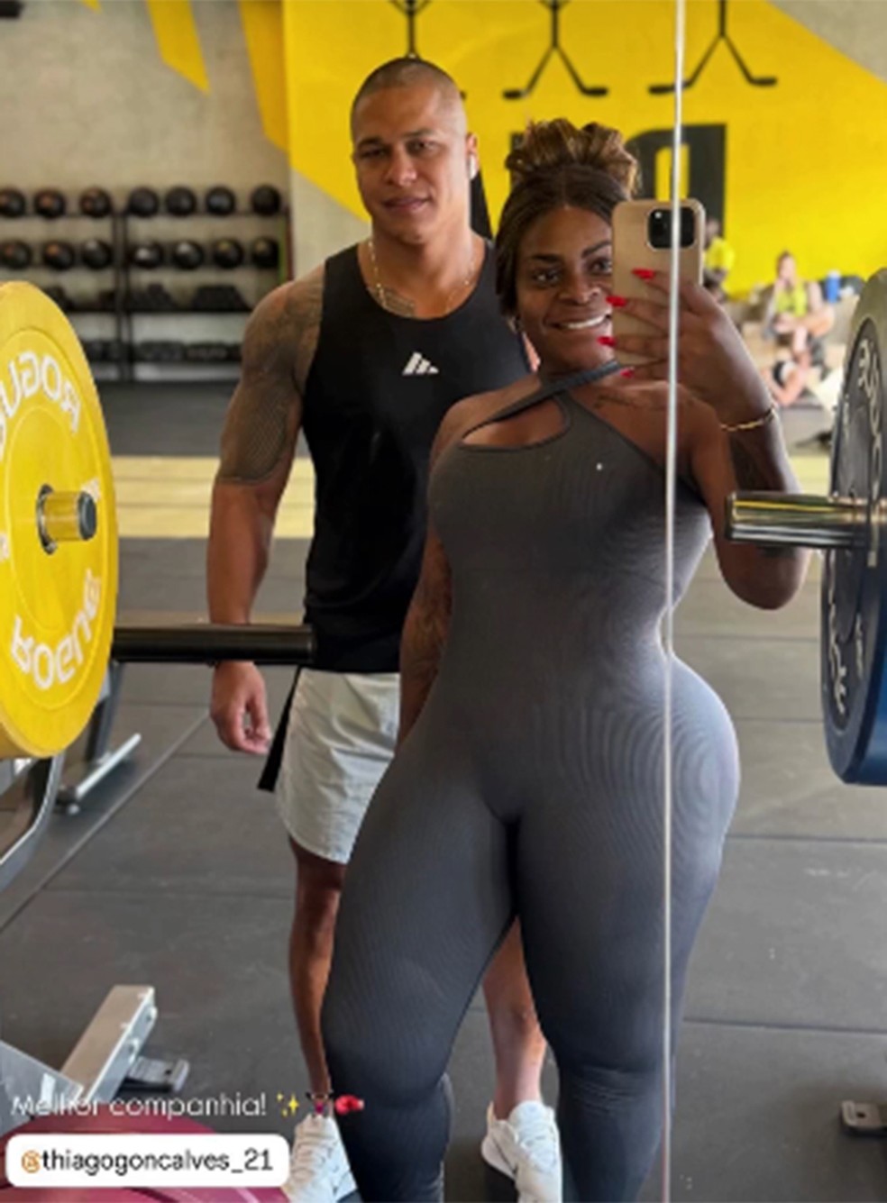 Jojo Todynho e o namorado, Thiago Gonçalves — Foto: Reprodução/Instagram