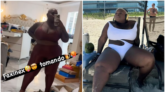 Após perder 33 quilos, Jojo Todynho posa de biquíni e mostra antes e depois  de bariátrica