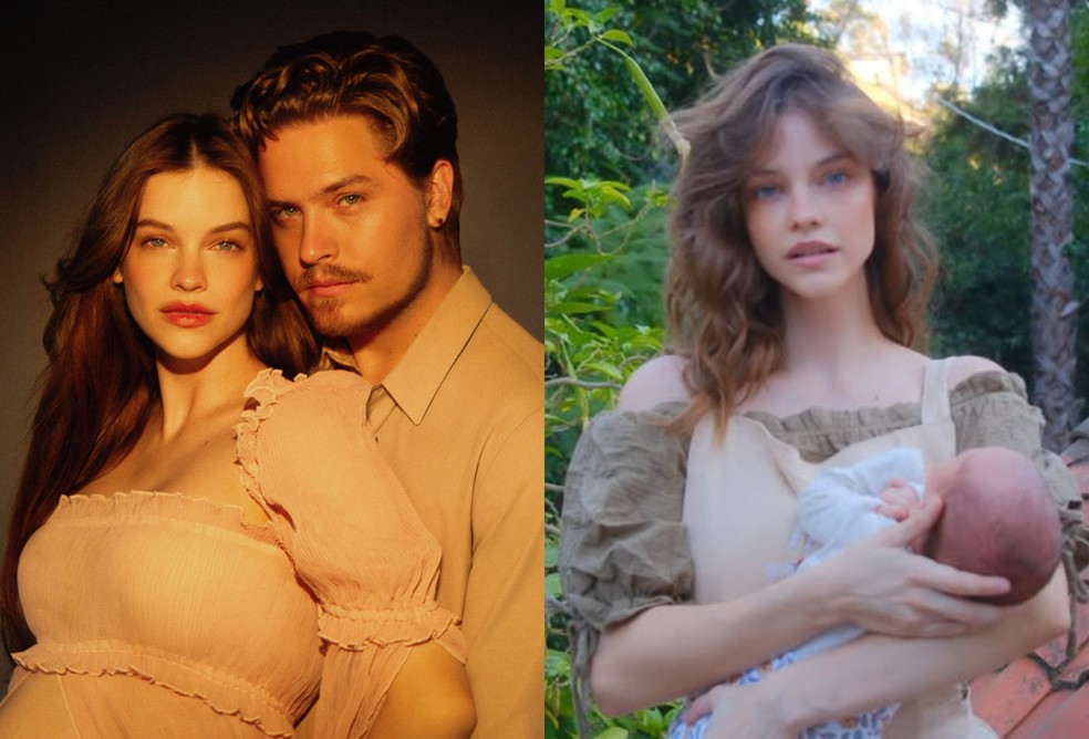 Barbara Palvin com a filha Sylvie — Foto: Reprodução/Instagram