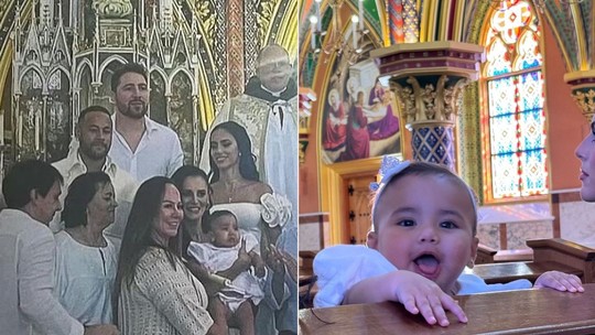 Mavie, filha de Neymar e Bruna Biancardi, é batizada em SP