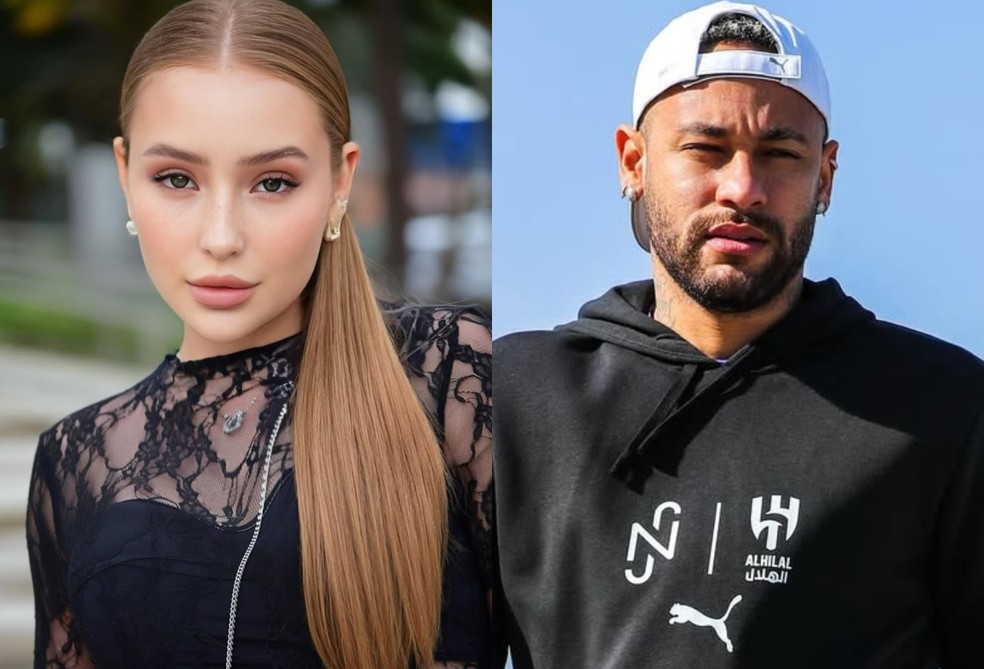 Nayara Macedo, conhecida artisticamente como Any Awuada, e Neymar — Foto: Reprodução/Instagram