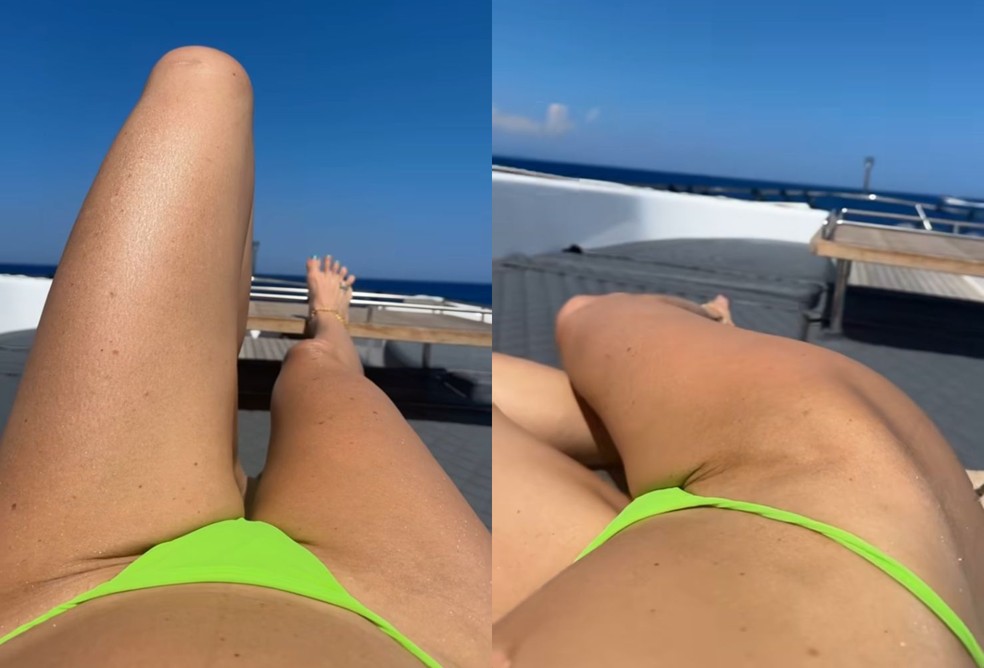 Luciana Gimenez toma sol — Foto: Reprodução/Instagram