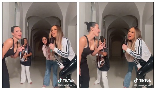 Kim Kardashian e Mariah Carey aparecem em TikTok com as filhas; assista