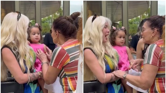 Karoline Lima reage após filha dizer 'não' a Susana Vieira: 'Socorro'; vídeo