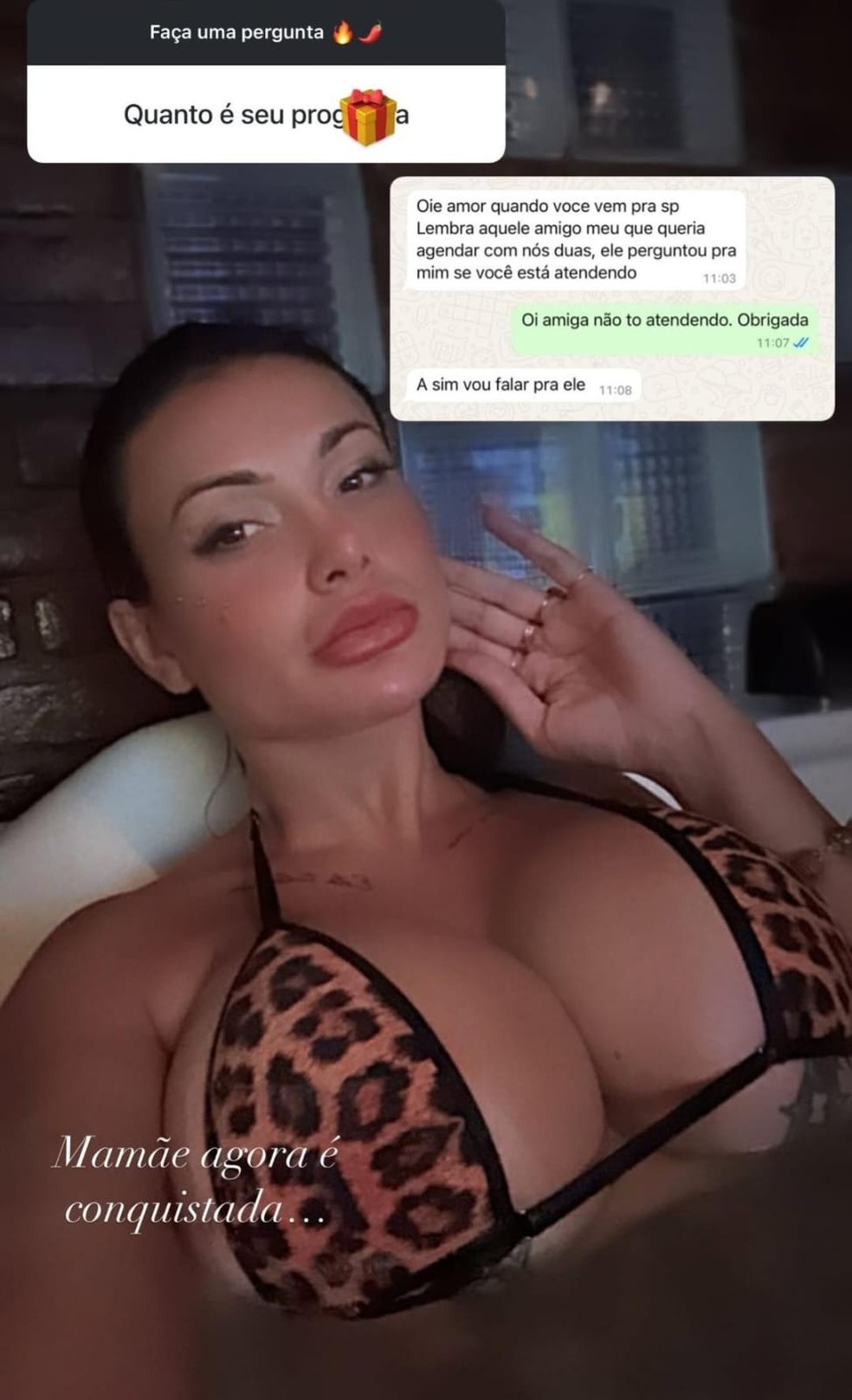 Andressa Urach responde aos f&atilde;s &mdash; Foto: Reprodu&ccedil;&atilde;o/Instagram