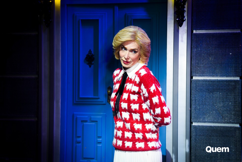 Sara Sarres interpreta Lady Di no musical, Diana – A Princesa do Povo — Foto: Andy Santana / Brazil News