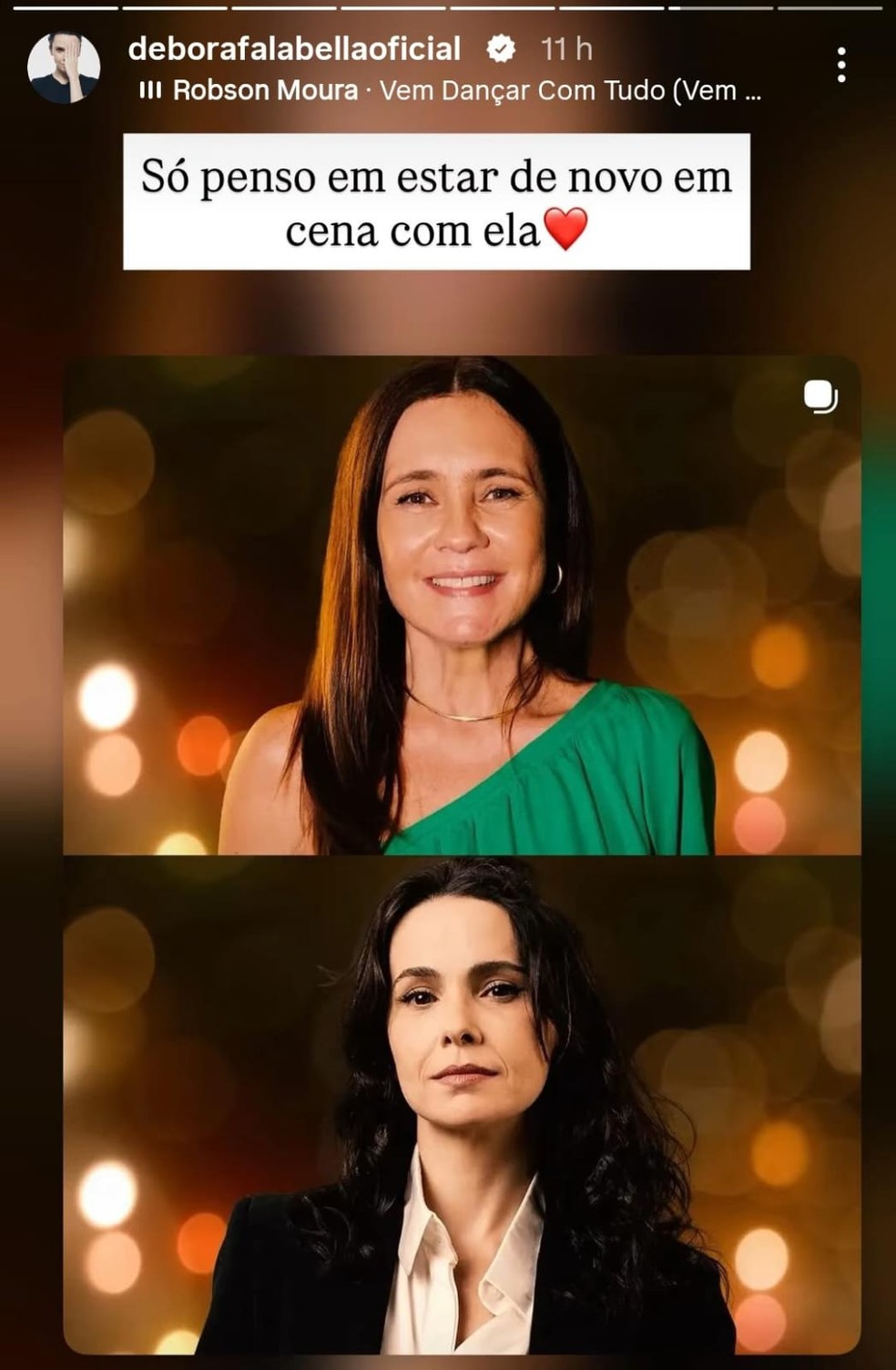Débora Falabella exalta Adriana Esteves após confirmação do elenco de 'Avenida Brasil 2' — Foto: Reprodução/Instagram
