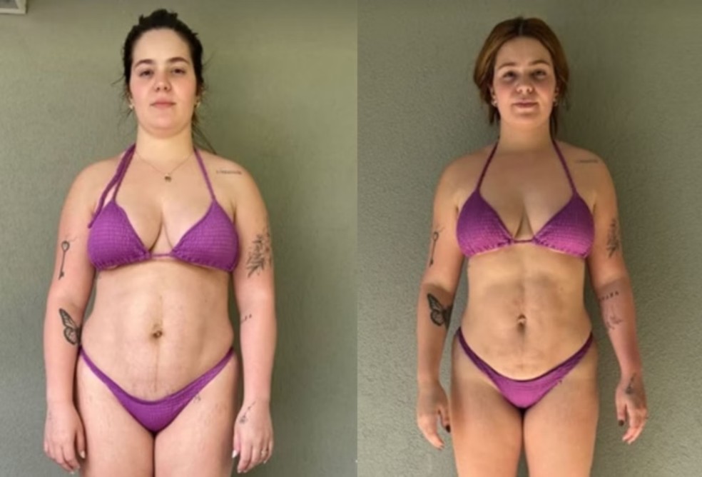 Viih Tube antes e depois do emagrecimento — Foto: Reprodução/Instagram