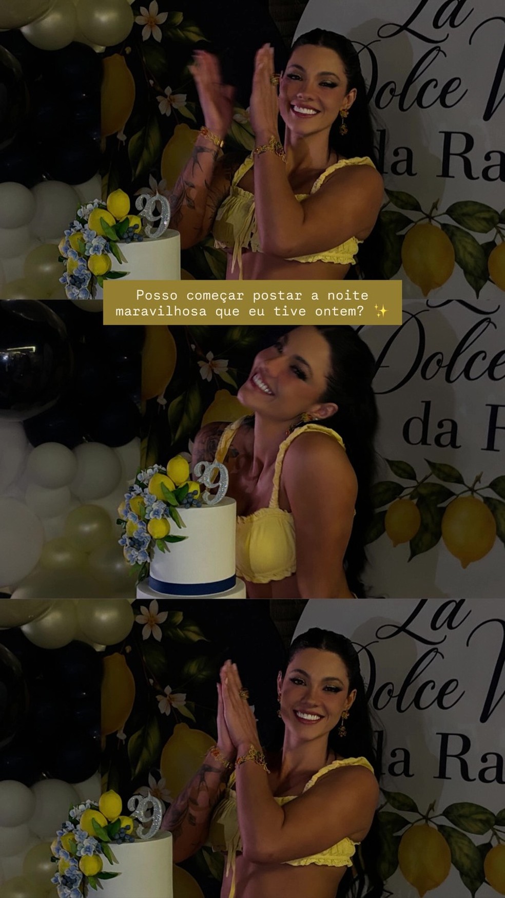 Rayane Figliuzzi comemora seus 29 anos — Foto: Reprodução/Instagram