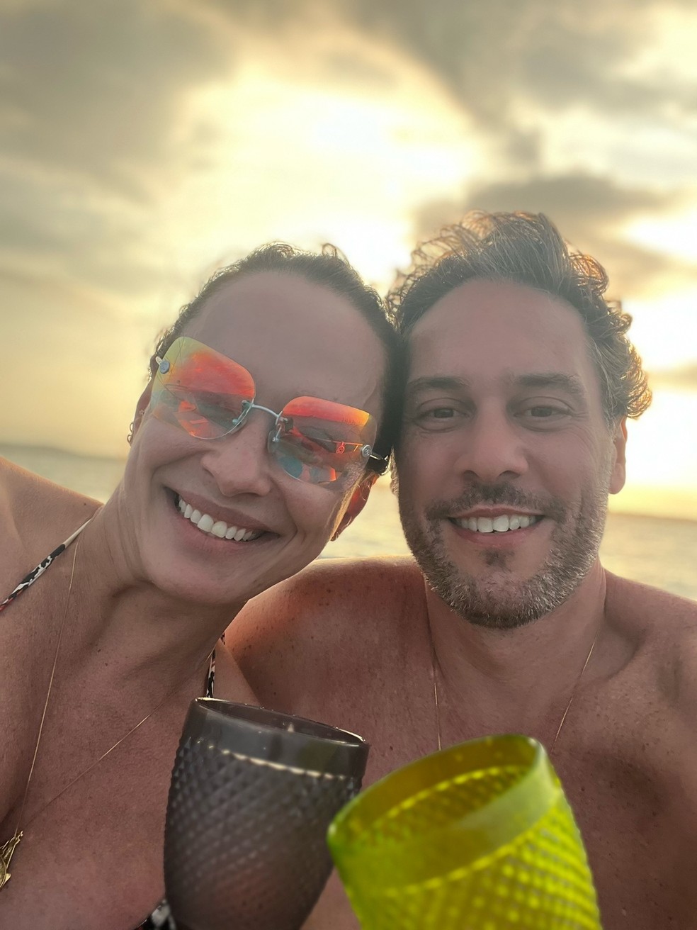 Nubia Oliiver e o novo namorado, Francisco Silva — Foto: Arquivo pessoal