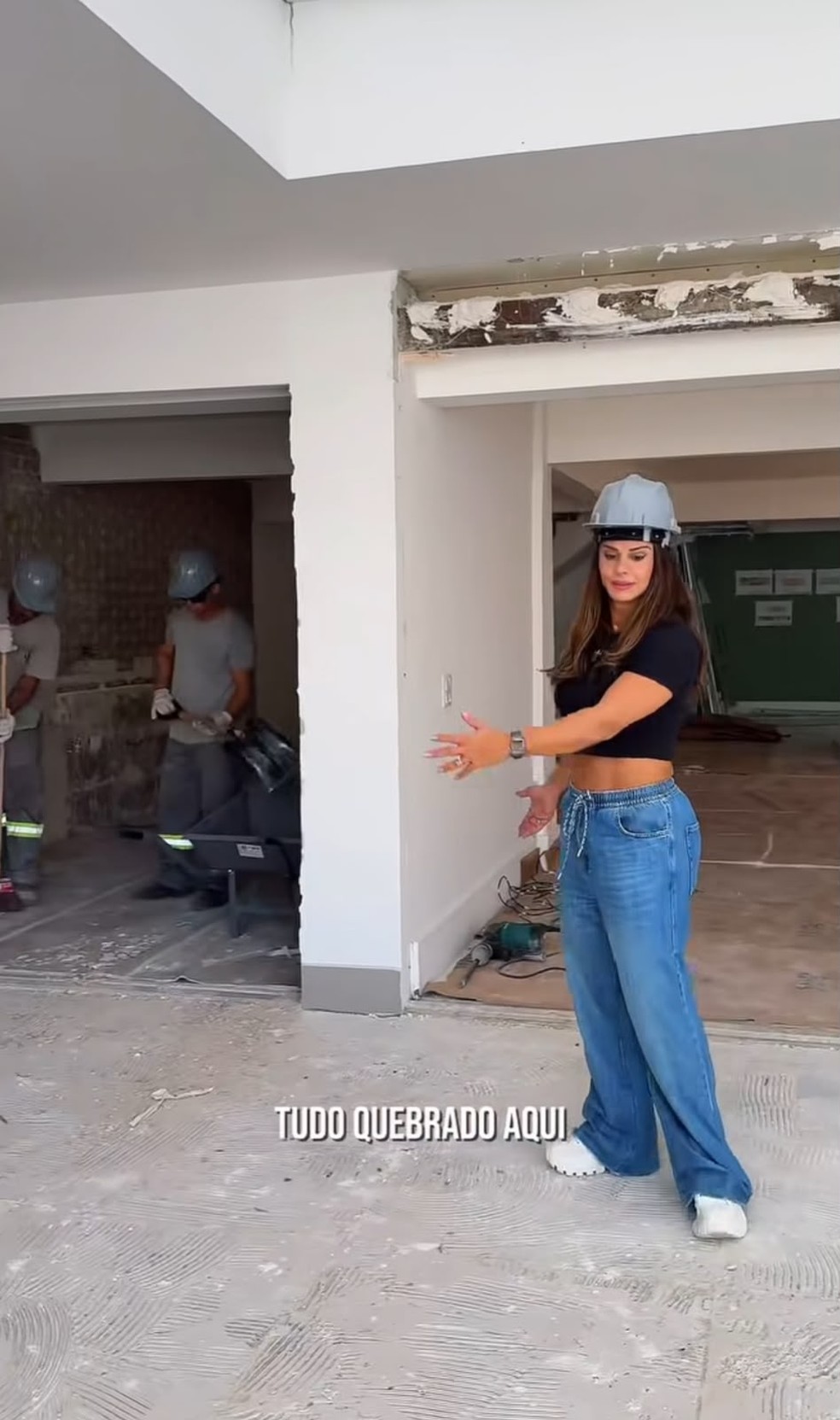 Mansão de Viviane Araújo em obras — Foto: Reprodução/Instagram
