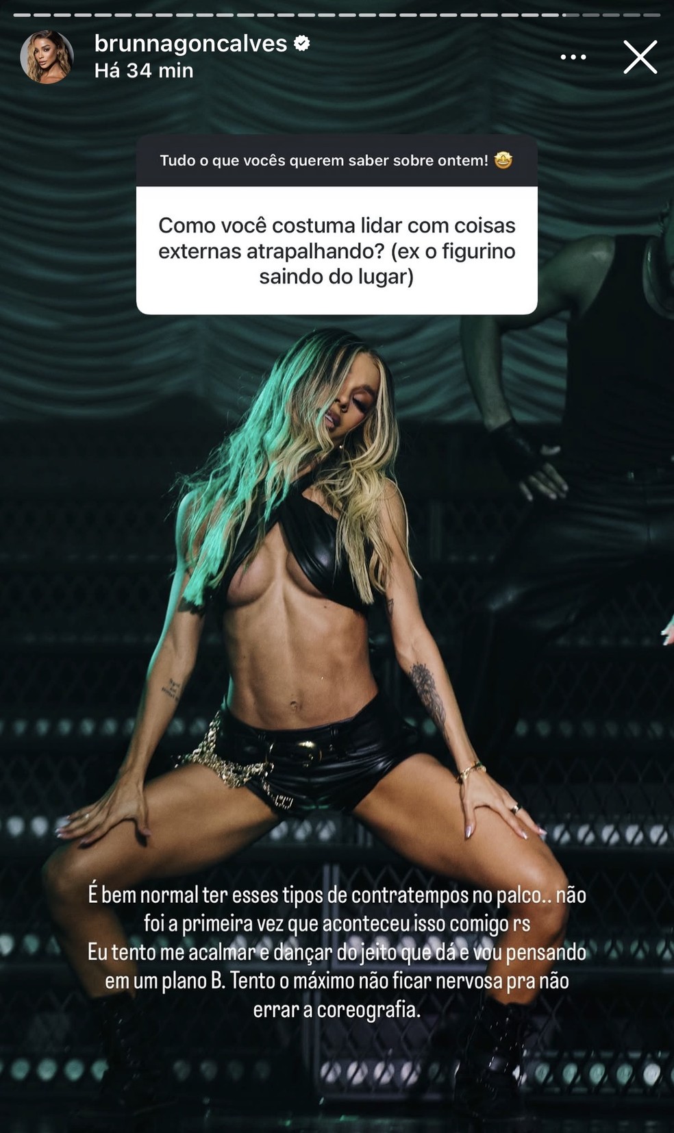 Story de Brunna — Foto: Reprodução/Instagram