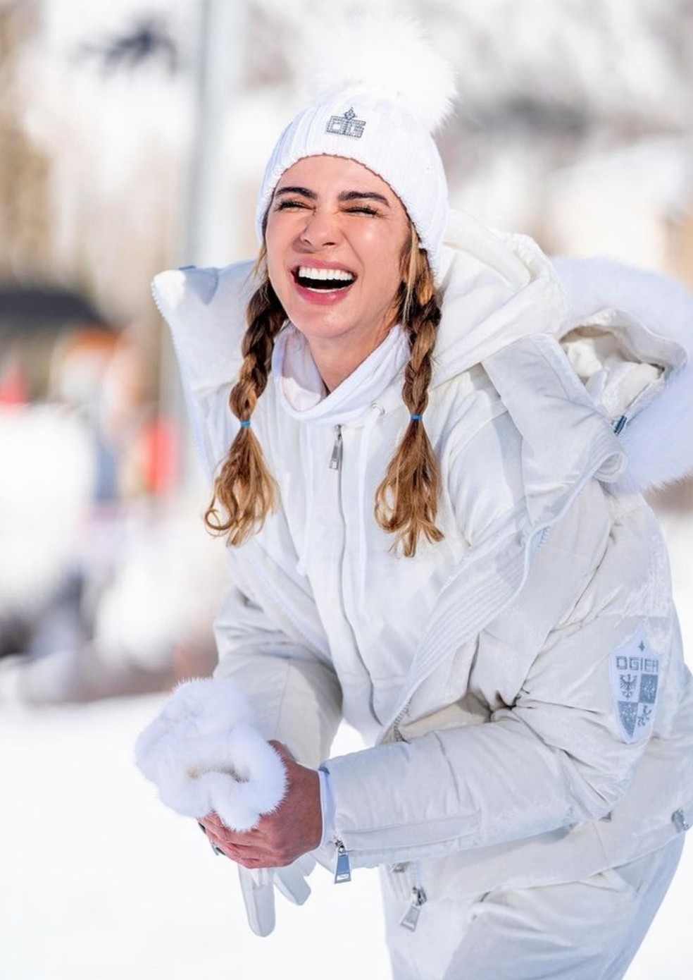 Luciana Gimenez estava passando férias na neve — Foto: Reprodução/ Instagram