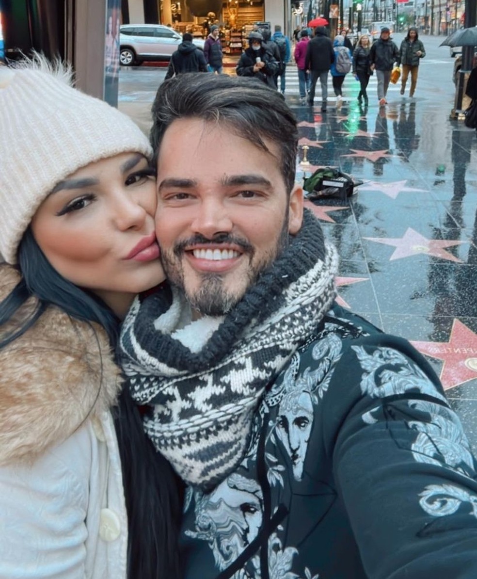 Jenny Miranda e Fabio Gontijo estão nos Estados Unidos — Foto: Reprodução/ Instagram