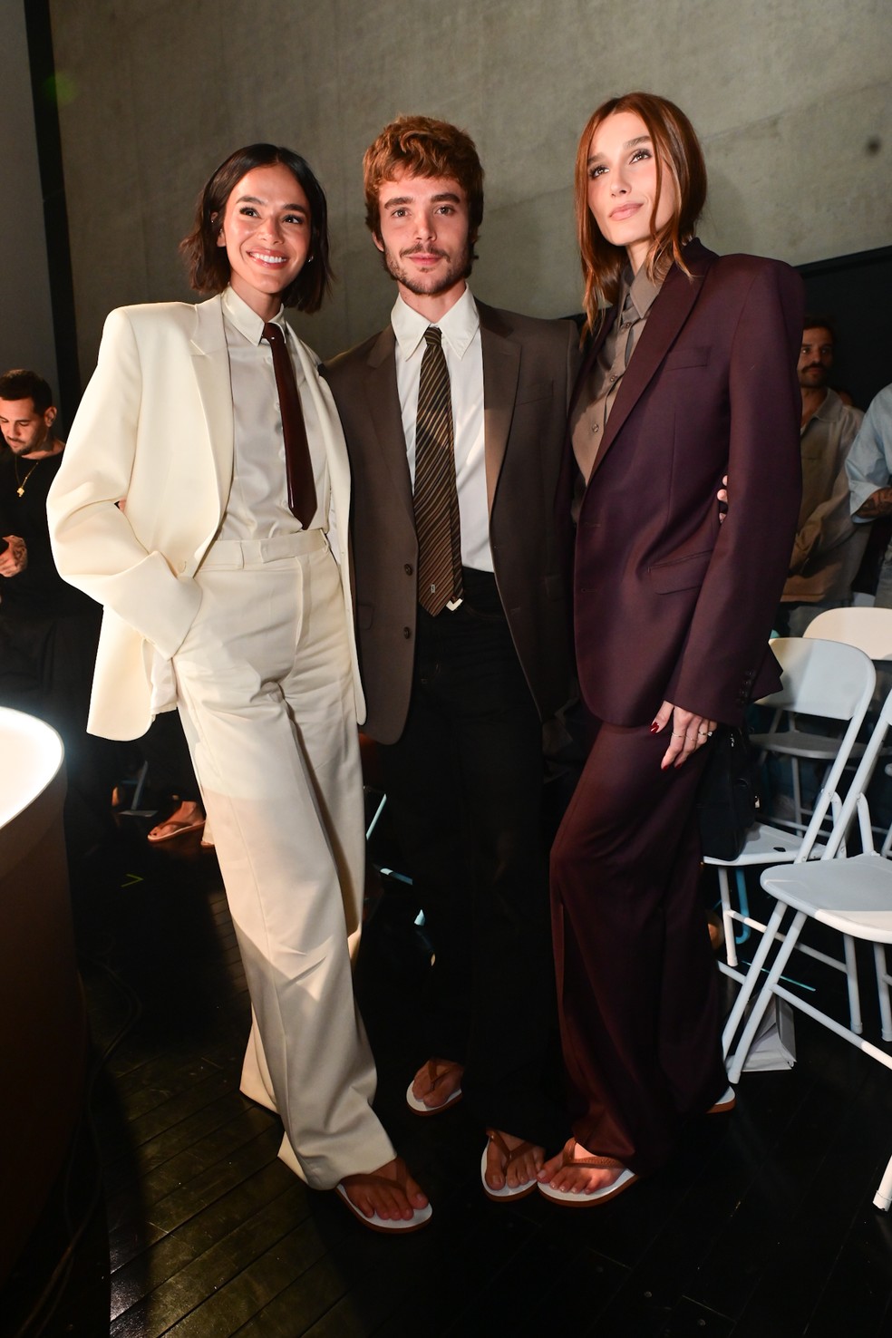 Bruna Marquezine, João Lucas e Sasha Meneghel — Foto: Leo Franco/AgNews