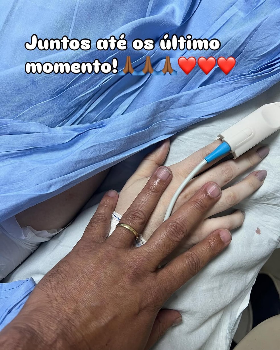 'Juntos até o último momento', disse Juninho Geraldo ao anunciar morte da esposa, Nabila Furtado — Foto: Reprodução/Instagram