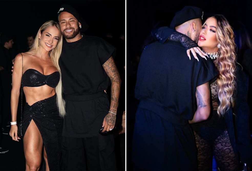Neymar recebe Gabi Martins e Rafaella Santos em seu aniversrio de 32 anos  Foto: Gabriel Queiroz
