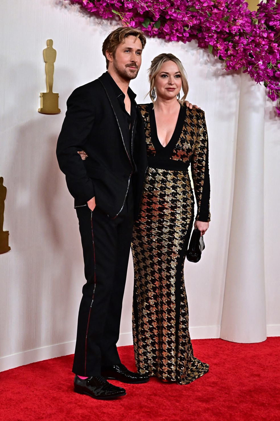 Ryan Gosling e a irmã, Mandi Gosling — Foto: Getty Images
