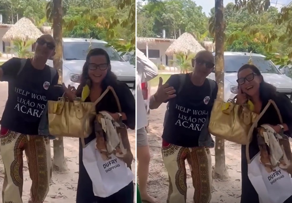 João Signorelli e Lucélia Santos em viagem ao Pará, em 2025 — Foto: Reprodução/Instagram