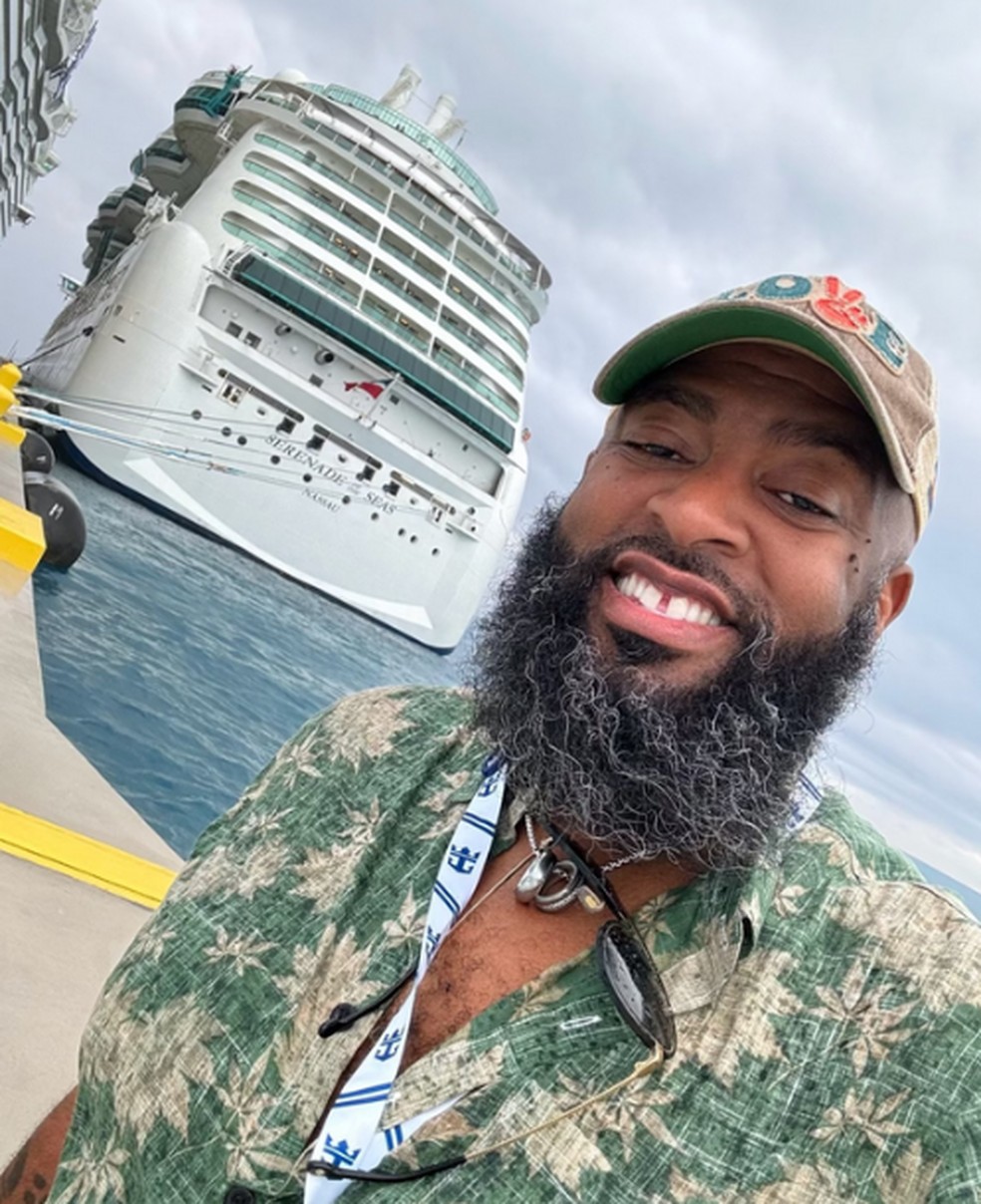 O cruzeiro de nove meses da Royal Caribbean, chamado The Ultimate World Cruise, partiu de Miami em 10 de dezembro em uma grande viagem global que se tornou viral no TikTok — Foto: Anthony Antoine/TikTok