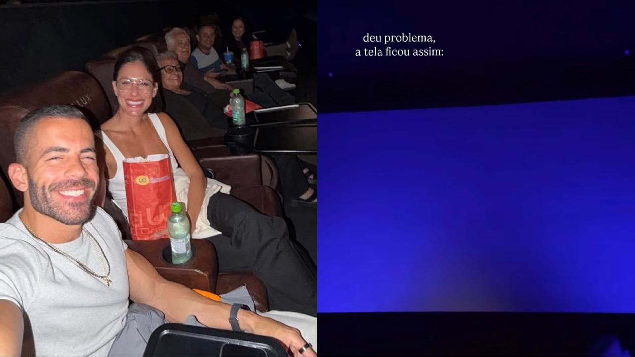 Mari Gonzalez vai o cinema, mas não vê o fim do filme por pane na tela: 
