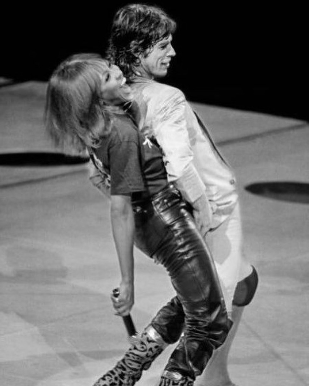 Tina Turner e Mick Jagger — Foto: Reprodução Instagram / @mickjagger