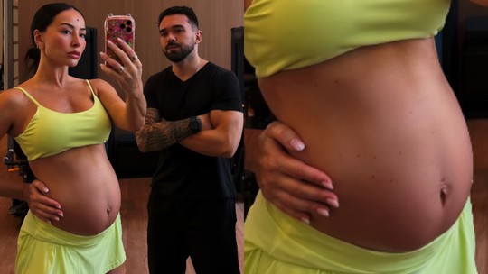 Grávida, Sabrina Sato exibe barrigão em foto pós-treino Grávida, Sabrina Sato exibe barrigão em foto pós-treino