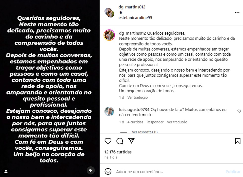 Douglas Martins, do Casal Maloka, e Estefani Caroline assumem romance — Foto: Reprodução/Instagram