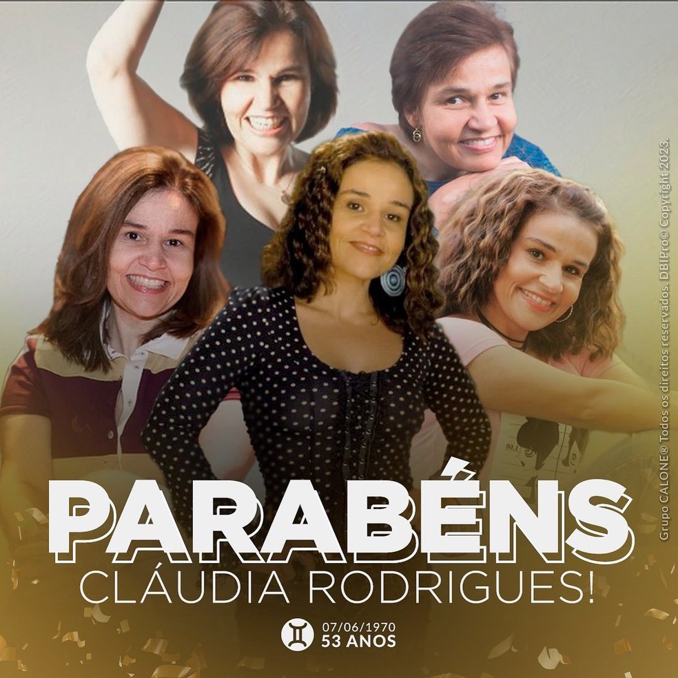 Claudia Rodrigues completa 53 anos — Foto: Instagram