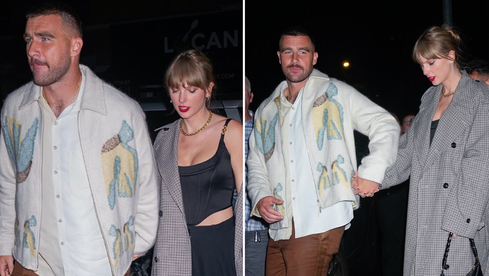 Taylor Swift e Travis Kelce — Foto: Getty Images