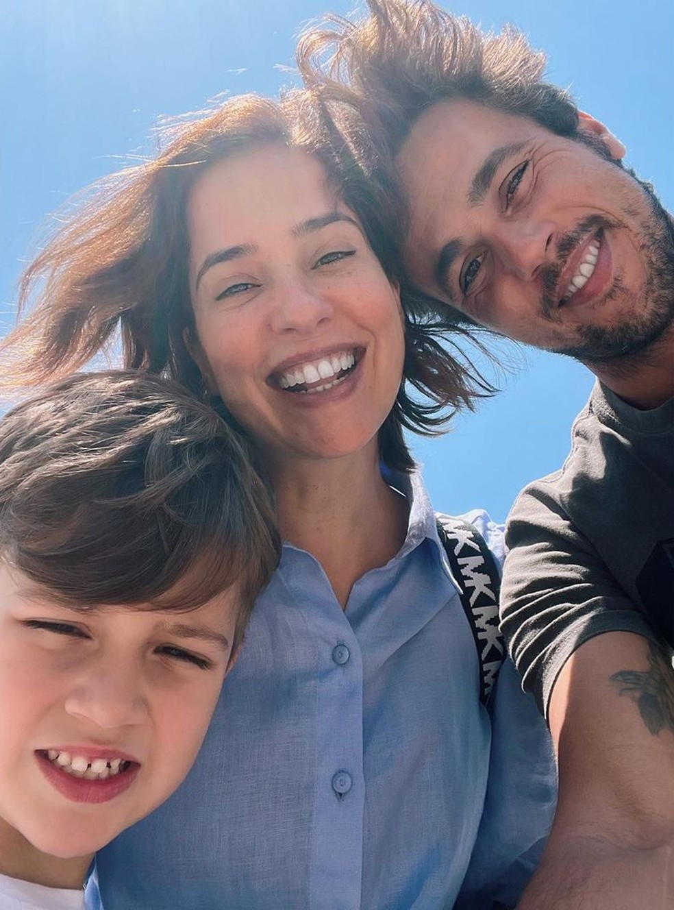 Bruno Ferrari e Paloma Duarte com o filho — Foto: Instagram