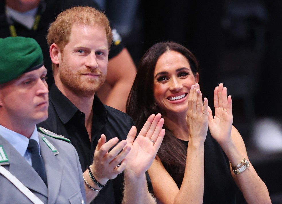 Príncipe Harry e Meghan Markle compareceram no evento Jogos Invictus — Foto: Getty Images