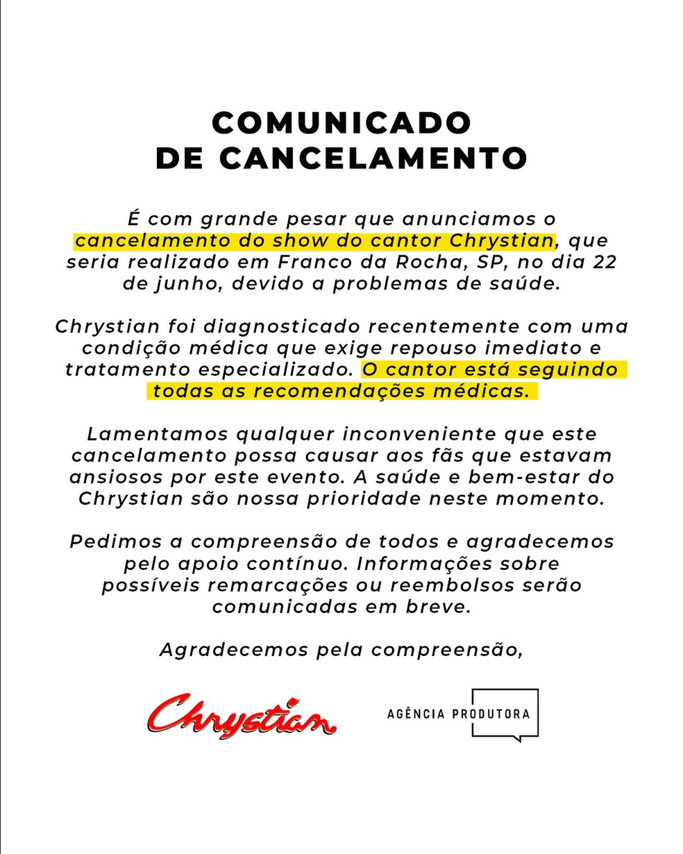 Chrystian — Foto: Reprodução/Instagram