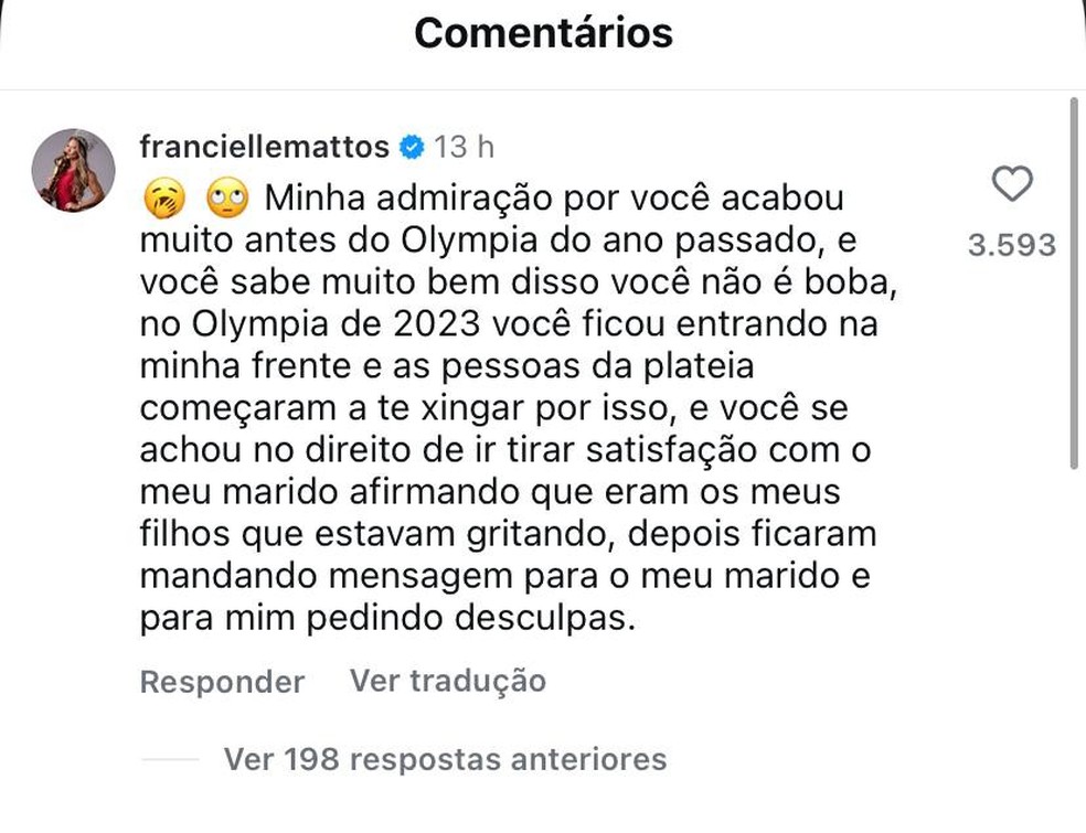 Posts de Francielle Mattos — Foto: Reprodução | Instagram
