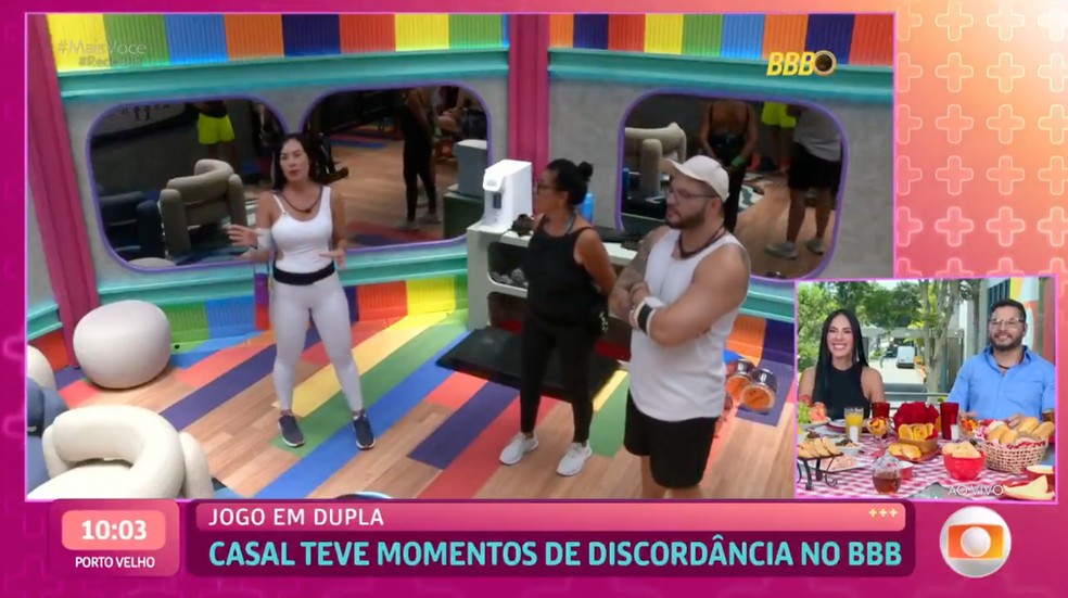 Marcelo e Arleane falam sobre momentos de discordância no BBB — Foto: Reprodução/Globo