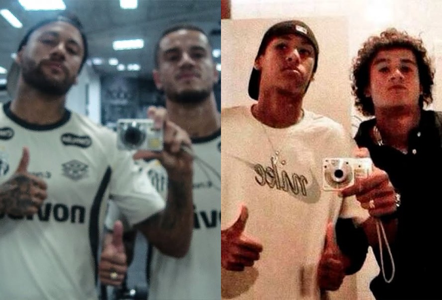 Antes e depois Neymar e Philippe Coutinho