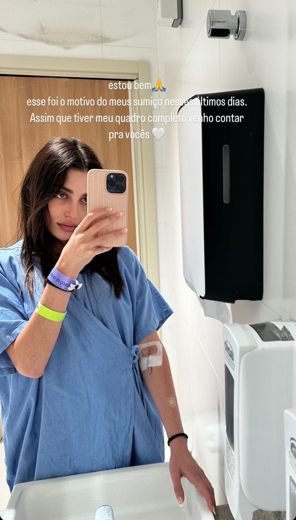 Eliza Zarzur em hospital — Foto: Reprodução / Instagram