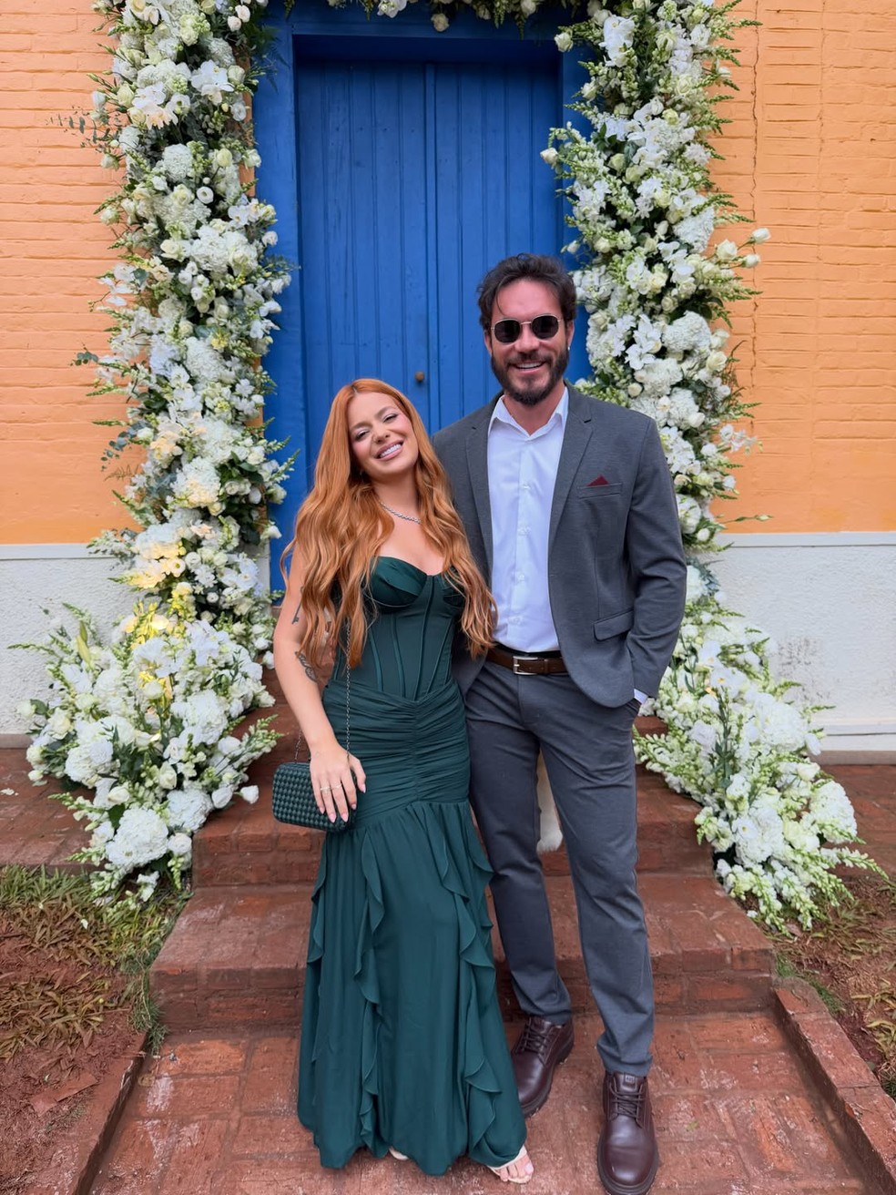 Eliezer e Viih Tube no casamento de Edu Guedes e Ana Hickmann — Foto: Reprodução/Instagram