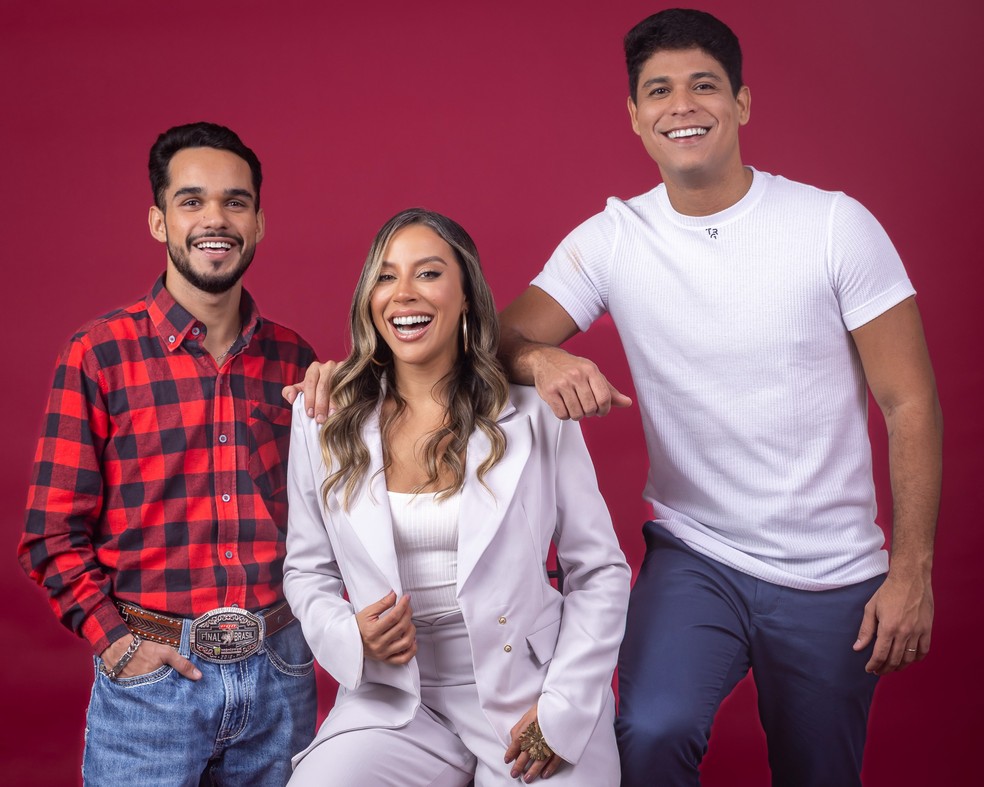 Jo&atilde;o Pedro, Renata e Guilherme foram os finalistas do BBB 25 &mdash; Foto: Leo Ros&aacute;rio/TV Globo