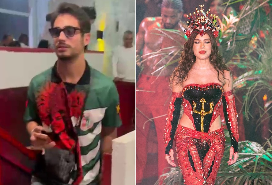 Affair de Anitta, ator Danilo Mesquita vai à coroação da cantora na Grande Rio