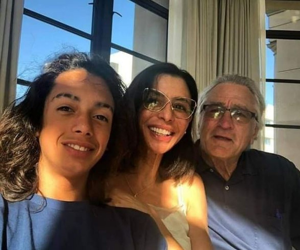 Leandro, Drena e Robert De Niro  — Foto: Reprodução: Instagram