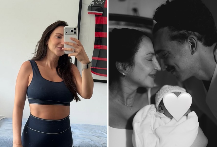 Mulher de Léo Ortiz mostra retorno à academia 15 dias após o parto da ...
