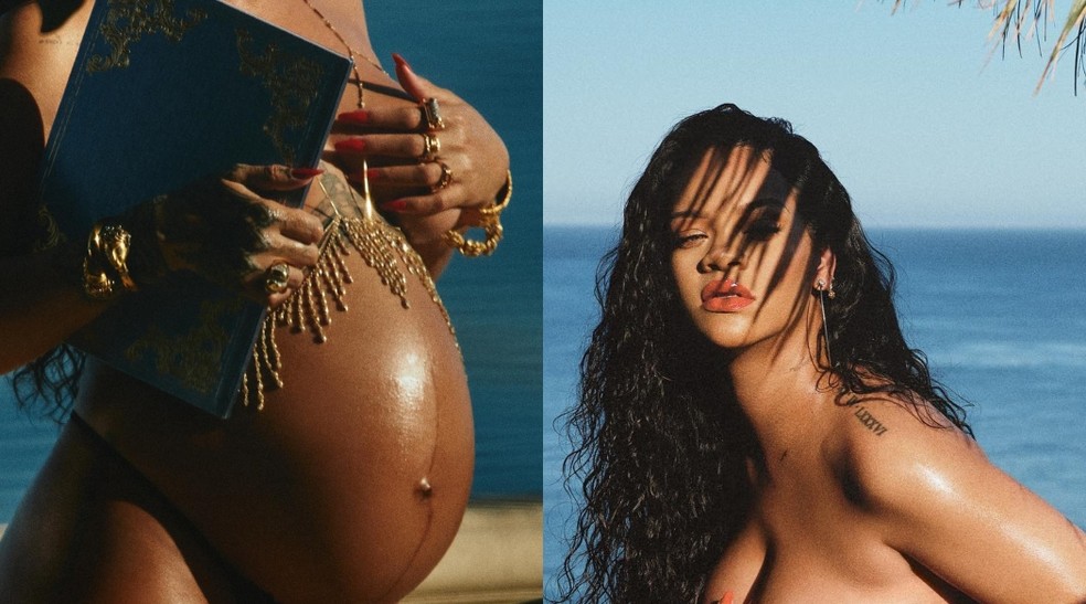 Rihanna compartilha ensaio da primeira gravidez — Foto: Reprodução/Instagram