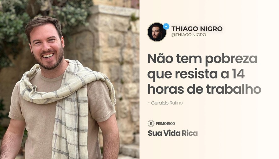 Thiago Nigro fez postagem polêmica