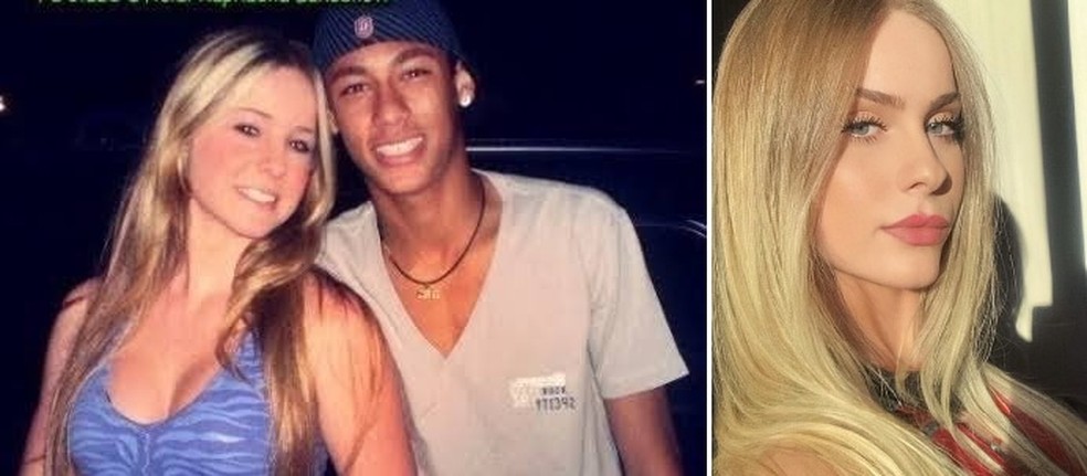 Antes e depois: Rapha Lancelloti, ex-namorada de Neymar — Foto: Reprodução/Twitter