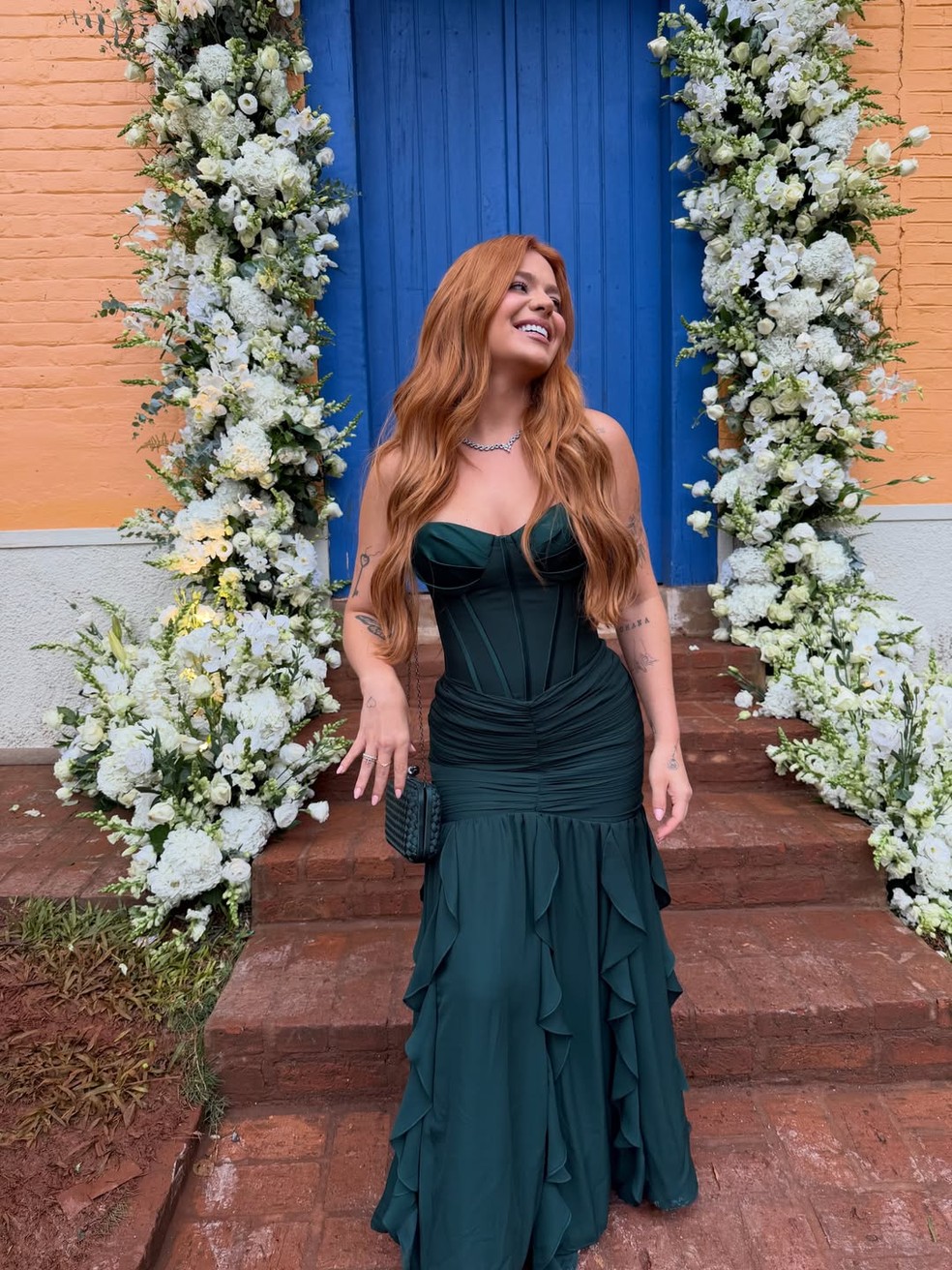 Eliezer e Viih Tube no casamento de Edu Guedes e Ana Hickmann — Foto: Reprodução/Instagram